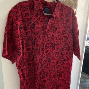 GAP Red Geometric Men's Casual Shirt